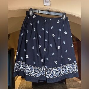 Emma James Dark Blue Paisley Skirt